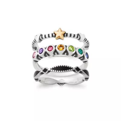 Multi Gemstone, Star and Cordoba Ring Stack
