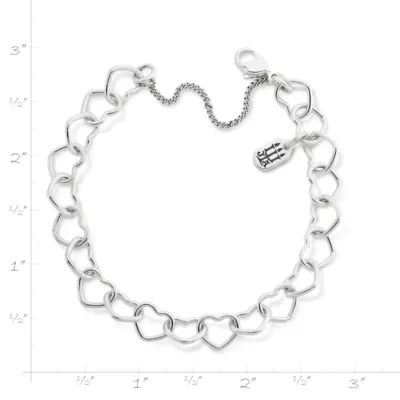 Connected Hearts Charm Bracelet in Sterliing Silver - Image 5