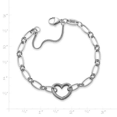Changeable Heart Charm Bracelet in Sterling Silver - Image 5
