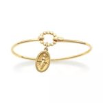 Virgin Mary Hook-On Bracelet in 14K Yellow Gold