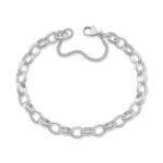 Channel Link Cable Charm Bracelet in Sterling Silver