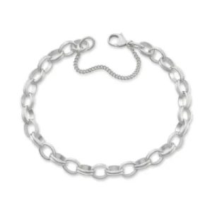 Channel Link Cable Charm Bracelet in Sterling Silver