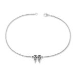 Angel Wings Anklet in Sterling Silver