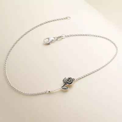 Rose Anklet in Sterling Silver - Image 2