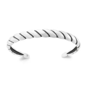 Half Twist Cuff Bracelet in Sterling Silver