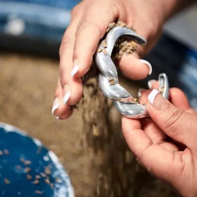 Bold Twist Cuff Bracelet in Sterling Silver - Image 4