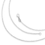 Faceted Cable Chain in Sterling Silver