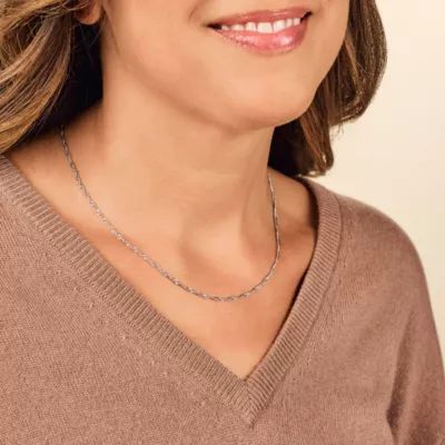 Light Twisted Curb Chain in Sterling Silver - Image 2