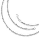 Medium Curb Chain in Sterling Silver or 14K Yellow Gold