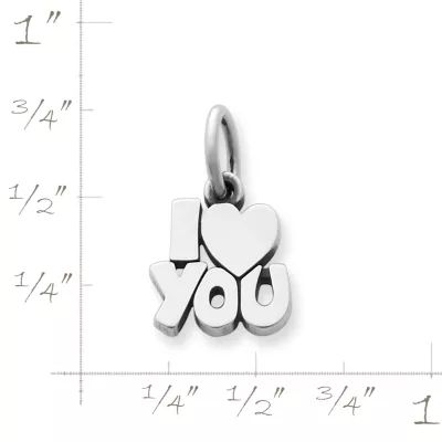 I Love You Charm in Sterling Silver - Image 2