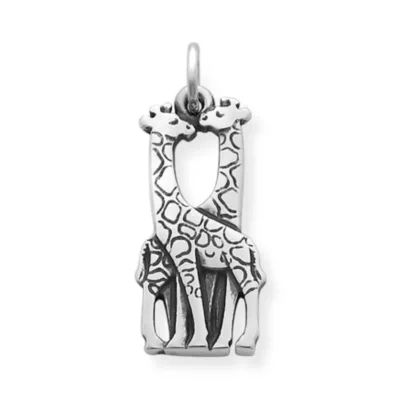 Giraffes Charm in Sterling Silver