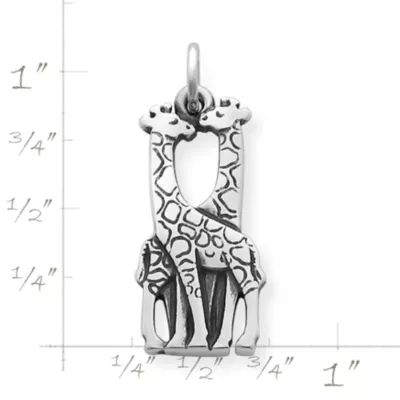 Giraffes Charm in Sterling Silver - Image 2