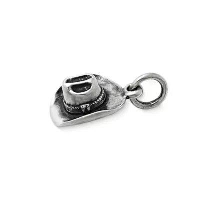 Small Cowboy Hat Charm in Sterling Silver - Image 2