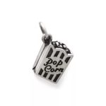 Popcorn Box Charm in Sterling Silver