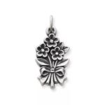 Bouquet of Flowers Charm in Sterling Silver