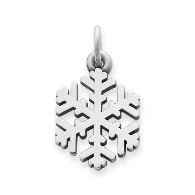Snow Crystal Charm in Sterling Silver