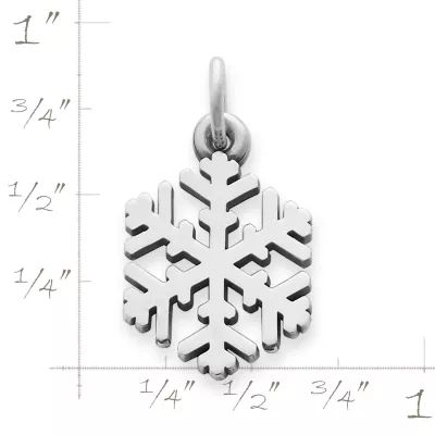 Snow Crystal Charm in Sterling Silver - Image 2