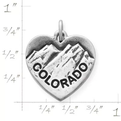 I Love Colorado Charm in Sterling Silver - Image 2
