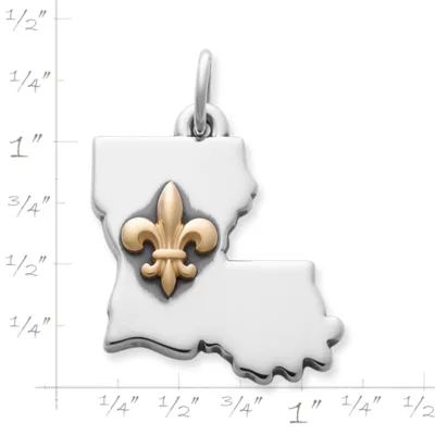 Louisiana Charm in Sterling Silver and 14K Yellow Gold - Image 2