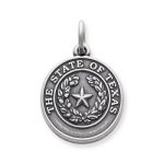 State Seal of Texas Charm in Sterling Silver