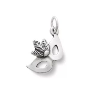 Mardi Gras Mask Charm in Sterling Silver