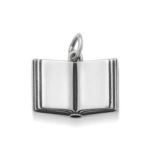 Open Book Charm in Sterling Silver