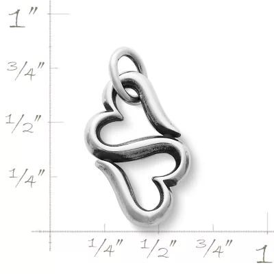 Heart to Heart Charm in Sterling Silver - Image 2