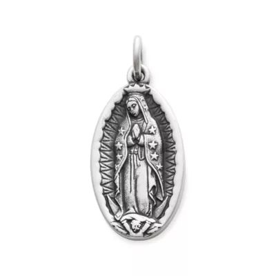 Virgin of Guadalupe Charm in Sterling Silver or 14K Yellow Gold