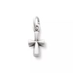 Small St. Teresa Cross Charm in Sterling Silver or 14K Yellow Gold