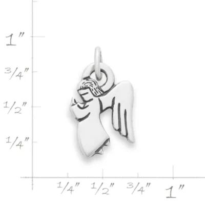 Small Angel Charm in Sterling Silver - Image 3
