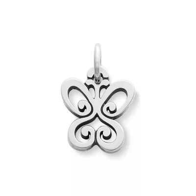Spring Butterfly Charm in Sterling Silver or 14K Yellow Gold