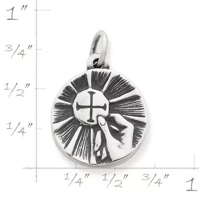First Communion Medal Charm in Sterling Silver - Image 2