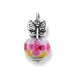 Mariposa Art Glass Charm in Sterling Silver
