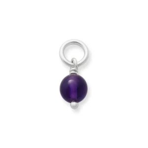 Gemstone Bead Pendant in Sterling Silver or 14K Yellow Gold