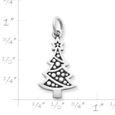 Adorned Christmas Tree Charm in Sterling Silver - Image 2