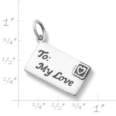 Enamel Love Letter Charm in Sterling Silver - Image 3