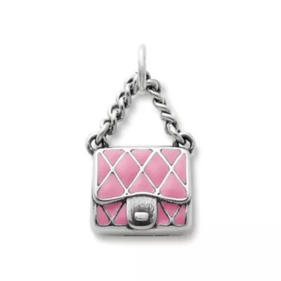 Enamel Fashion Purse Charm in Sterling Silver