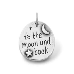 "To the Moon and Back" Charm in Sterling Silver