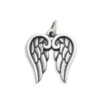 Angel Wings Charm in Sterling Silver or 14K Yellow Gold