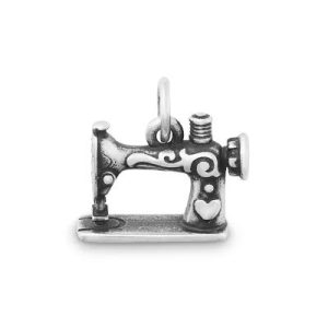 Vintage Sewing Machine Charm in Sterling Silver