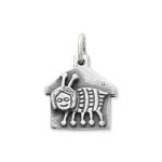 Bug House Cabin Charm in Sterling Silver