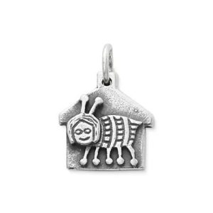 Bug House Cabin Charm in Sterling Silver