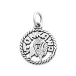 Tonkawa Disk Charm in Sterling Silver