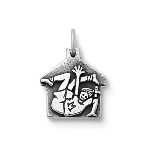 Tumble Inn I and II Charm in Sterling Silver