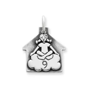 Girl in Cloud 9 Charm in Sterling Silver