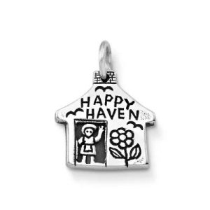 Happy Haven Charm in Sterling Silver