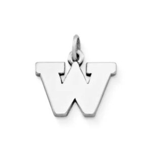 "W" Charm in Sterling Silver