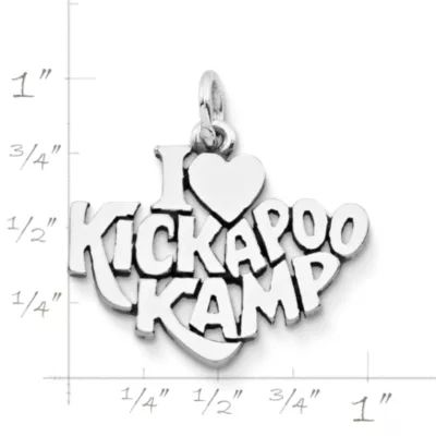"I Love Kickapoo Kamp" Charm in Sterling Silver - Image 2