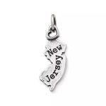 My "New Jersey" Charm in Sterling Silver