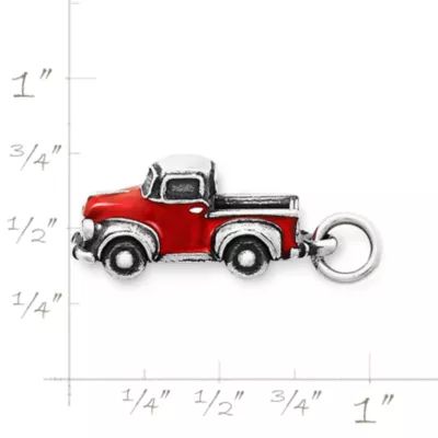 Enamel Vintage Truck Charm in Sterling Silver - Image 4